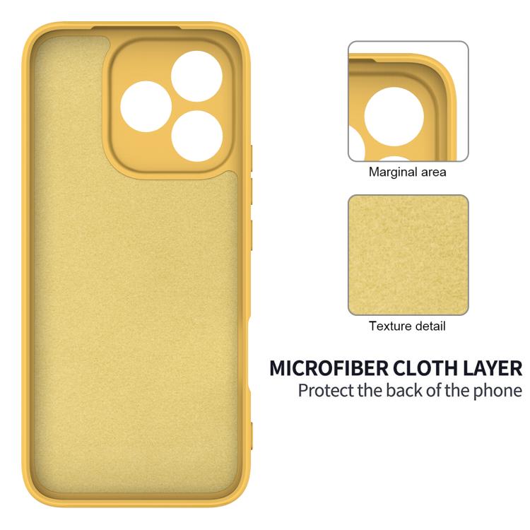 For Honor 400 Lite Global Solid Color Liquid Silicone Dropproof Full Coverage Phone Case(Yellow) - free shipping - PMC TechLife - Order now!