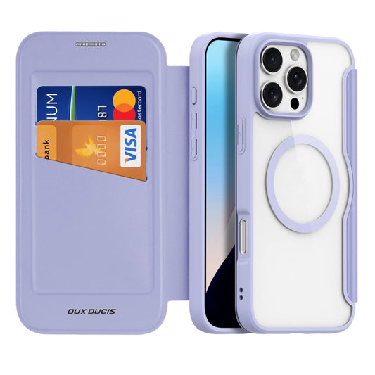 For iPhone 16 Pro Max DUX DUCIS Skin X Pro Series Magsafe PC + TPU Phone Leather Case(Purple) - iPhone 16 Pro Max Cases by DUX DUCIS | Online Shopping South Africa | PMC Jewellery | Buy Now Pay Later Mobicred