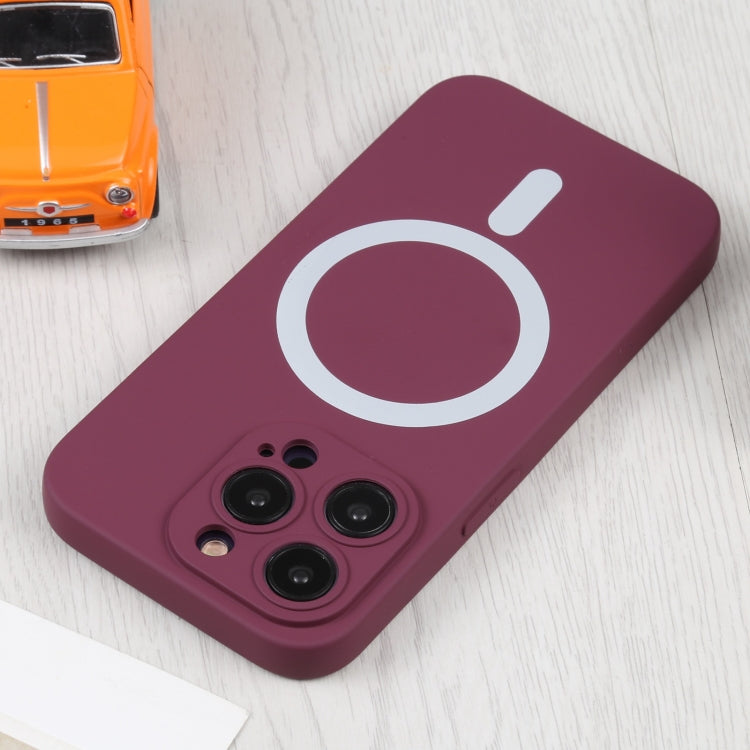 For iPhone 16 Pro Max Liquid Silicone Magsafe Phone Case(Wine Red) - iPhone 16 Pro Max Cases by PMC Jewellery | Online Shopping South Africa | PMC Jewellery | Buy Now Pay Later Mobicred