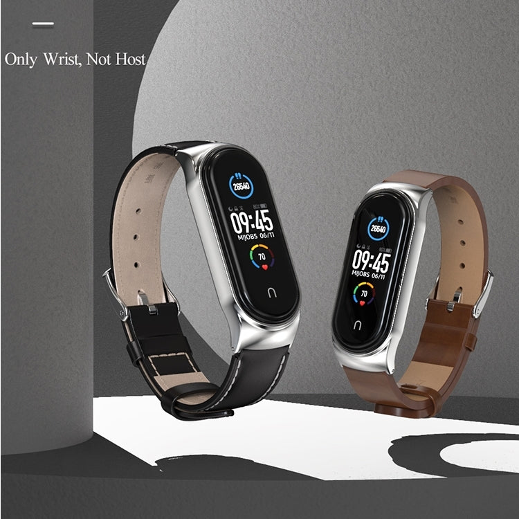 For Xiaomi Mi Band 8 Mijobs CS Case Microfiber PU Leather Watch Band(Red Silver) - free shipping - PMc TechLife - Order now!