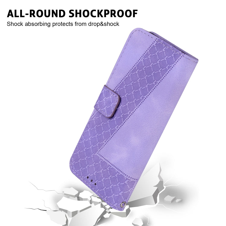 For Honor Magic6 Pro Seven-shaped Embossed Leather Phone Case(Purple) - Honor Cases by PMC Jewellery | Online Shopping South Africa | PMC Jewellery | Buy Now Pay Later Mobicred