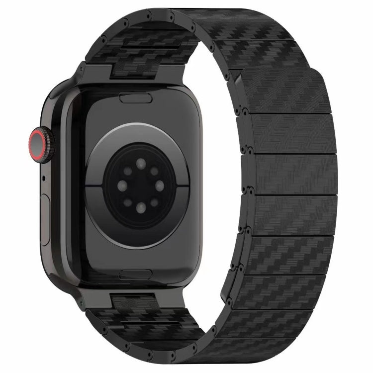 For Apple Watch SE 2023 40mm Carbon Fiber Magnetic Loop Watch Band(Black) - Watch Bands by PMC Jewellery | Online Shopping South Africa | PMC Jewellery