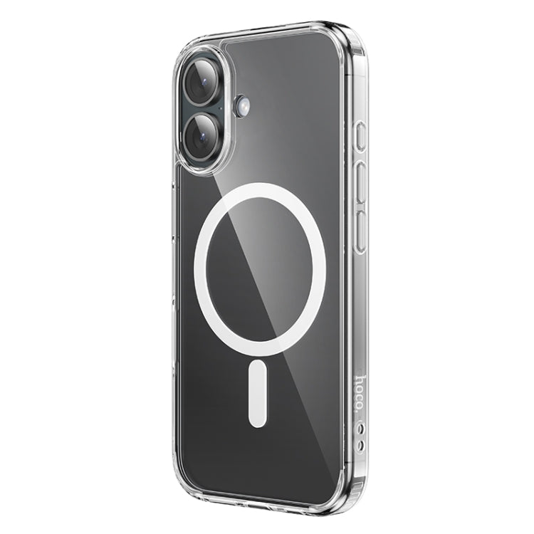 For iPhone 16 Plus hoco MagSafe Magnetic Series Airbag Shockproof Phone Case(Transparent) - iPhone 16 Plus Cases by hoco | Online Shopping South Africa | PMC Jewellery | Buy Now Pay Later Mobicred