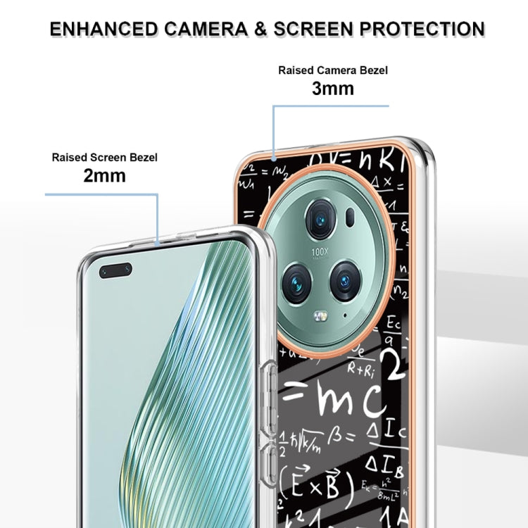 For Honor Magic 5 Pro Electroplating Marble Dual-side IMD Phone Case(Equation) - Honor Cases by PMC TechLife | Online Shopping South Africa | PMC TechLife | Buy Now Pay Later Mobicred