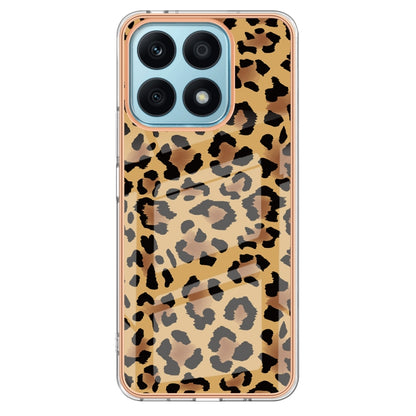 For Honor X8a Electroplating Marble Dual-side IMD Phone Case(Leopard Print) - Honor Cases by PMC Jewellery | Online Shopping South Africa | PMC Jewellery | Buy Now Pay Later Mobicred