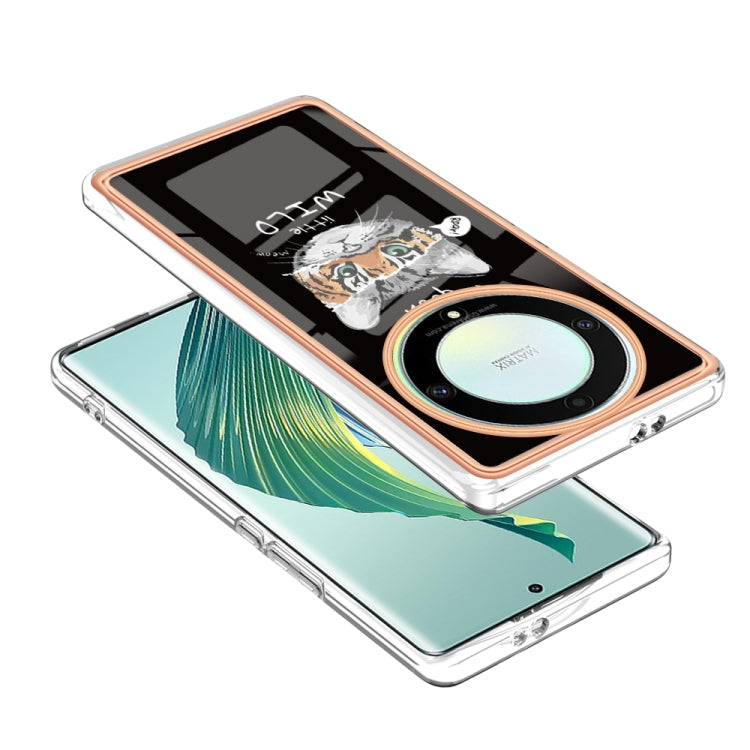 For Honor X9a / Magic5 Lite Electroplating Marble Dual-side IMD Phone Case(Natural Growth) - Honor Cases by PMC TechLife | Online Shopping South Africa | PMC TechLife | Buy Now Pay Later Mobicred