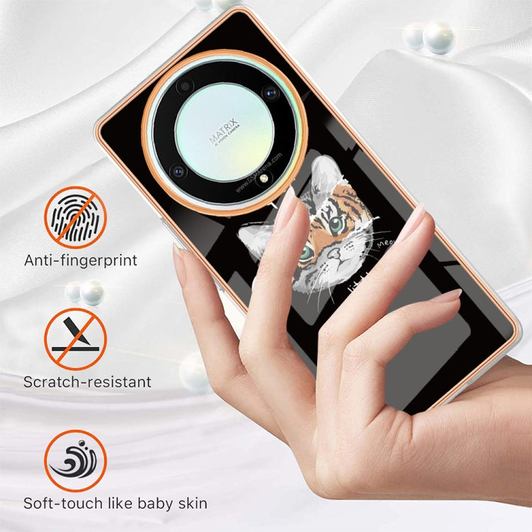 For Honor X9a / Magic5 Lite Electroplating Marble Dual-side IMD Phone Case(Natural Growth) - Honor Cases by PMC TechLife | Online Shopping South Africa | PMC TechLife | Buy Now Pay Later Mobicred