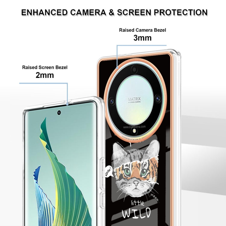 For Honor X9a / Magic5 Lite Electroplating Marble Dual-side IMD Phone Case(Natural Growth) - Honor Cases by PMC TechLife | Online Shopping South Africa | PMC TechLife | Buy Now Pay Later Mobicred