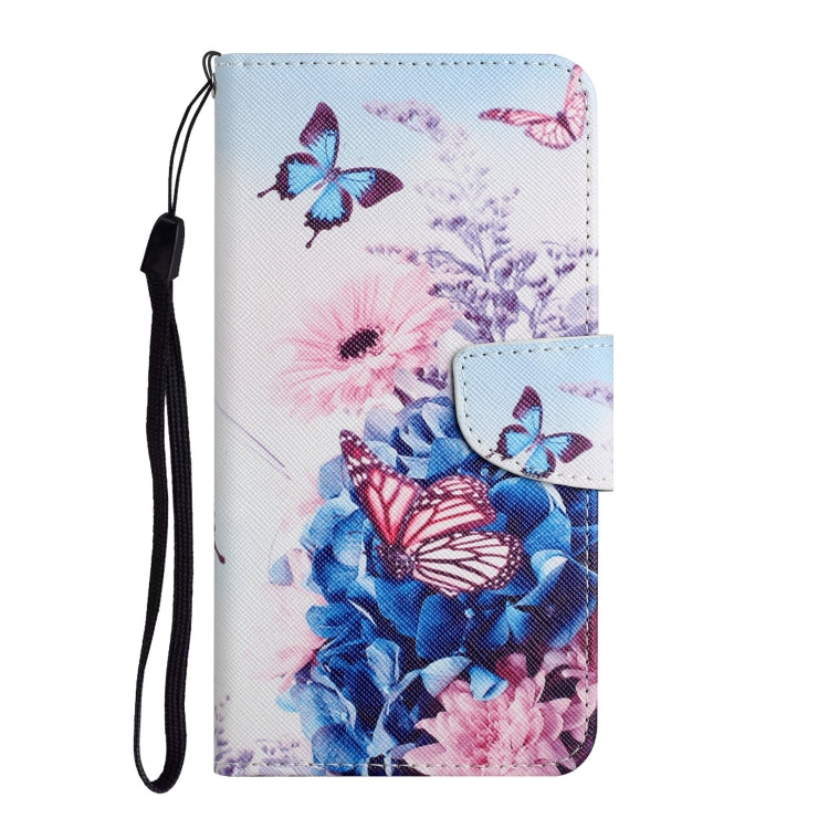 For iPhone 16 Plus 3D Colored Drawing Flip Leather Phone Case(Purple butterfly) - iPhone 16 Plus Cases by PMC Jewellery | Online Shopping South Africa | PMC Jewellery | Buy Now Pay Later Mobicred