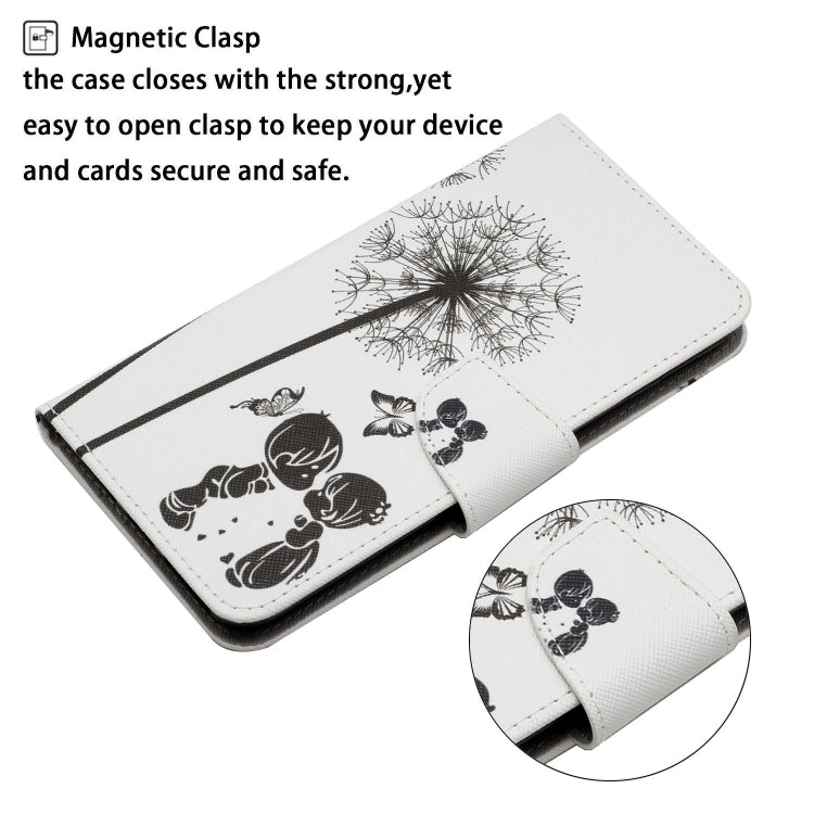 For iPhone 16 Plus 3D Colored Drawing Flip Leather Phone Case(Dandelions) - iPhone 16 Plus Cases by PMC TechLife | Online Shopping South Africa | PMC TechLife | Buy Now Pay Later Mobicred