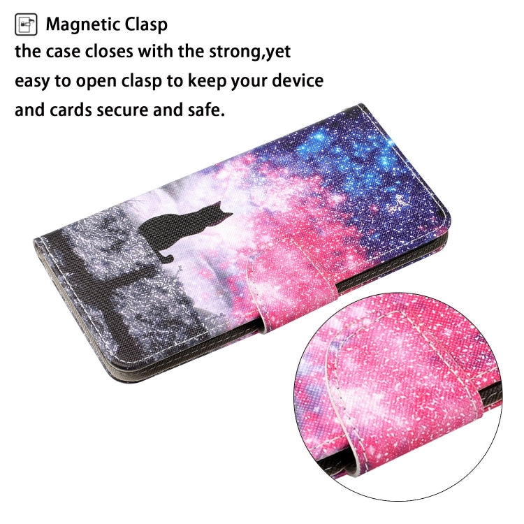 For iPhone 16 3D Colored Drawing Flip Leather Phone Case(Star Cat) - iPhone 16 Cases by PMC TechLife | Online Shopping South Africa | PMC TechLife | Buy Now Pay Later Mobicred