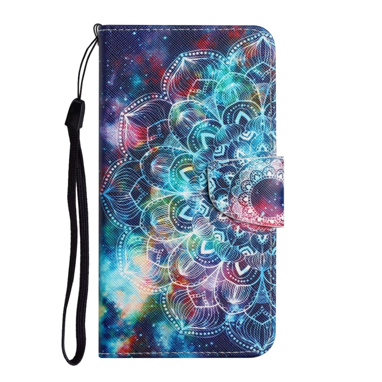 For iPhone 16 3D Colored Drawing Flip Leather Phone Case(Star Mandala) - iPhone 16 Cases by PMC TechLife | Online Shopping South Africa | PMC TechLife | Buy Now Pay Later Mobicred