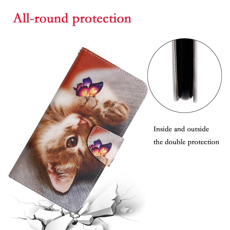 For iPhone 16 3D Colored Drawing Flip Leather Phone Case(Butterfly Cat) - iPhone 16 Cases by PMC TechLife | Online Shopping South Africa | PMC TechLife | Buy Now Pay Later Mobicred