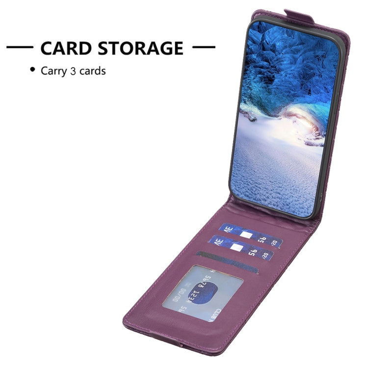 For Xiaomi Redmi 13C Diamond Lattice Vertical Flip Leather Phone Case(Dark Purple) - 13C Cases by PMC Jewellery | Online Shopping South Africa | PMC Jewellery | Buy Now Pay Later Mobicred