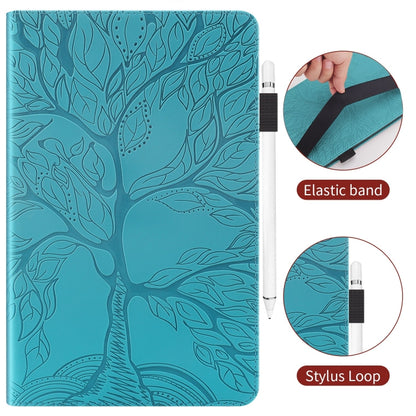 For Samsung Galaxy Tab S9 Ultra Life Tree Series Horizontal Flip Leather Tablet Case(Lake Blue) - Galaxy Tab S9 Ultra Cases by PMC Jewellery | Online Shopping South Africa | PMC Jewellery | Buy Now Pay Later Mobicred