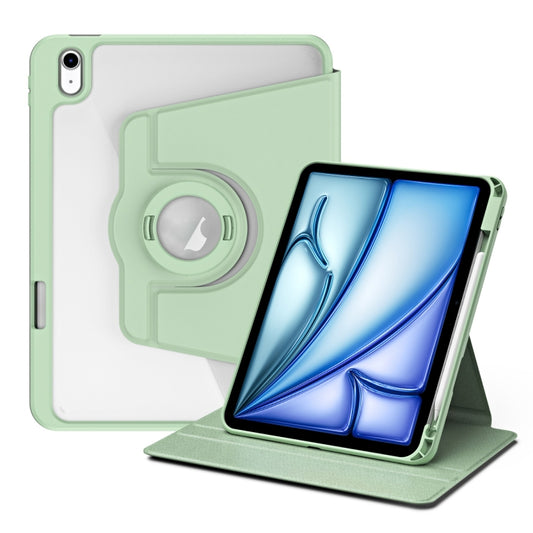 For iPad Air 11 2024 Acrylic 360 Rotation Detachable Leather Tablet Case(Green) - iPad Air 11 2024 Cases by PMC Jewellery | Online Shopping South Africa | PMC Jewellery | Buy Now Pay Later Mobicred