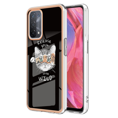 For OPPO A74 / A93 5G / A54 5G / A93s 5G Electroplating Marble Dual-side IMD Phone Case(Natural Growth) - OPPO Cases by PMC Jewellery | Online Shopping South Africa | PMC Jewellery | Buy Now Pay Later Mobicred