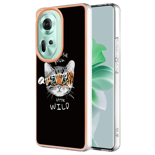 For OPPO Reno11 5G Global Electroplating Marble Dual-side IMD Phone Case(Natural Growth) - Reno11 Cases by PMC Jewellery | Online Shopping South Africa | PMC Jewellery | Buy Now Pay Later Mobicred