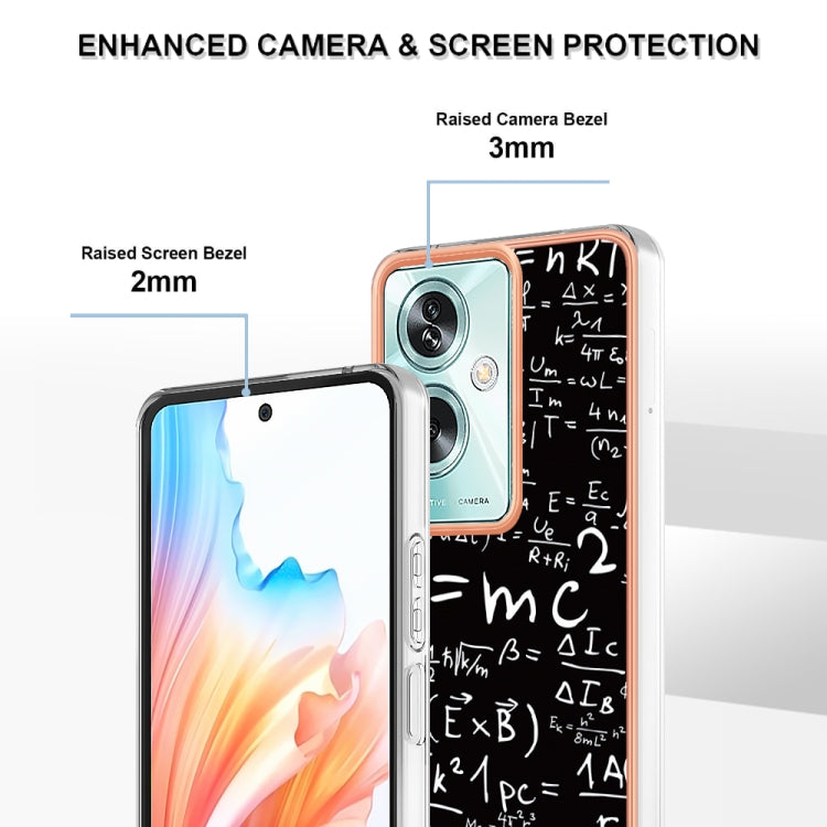 For OPPO A79 5G Global Electroplating Marble Dual-side IMD Phone Case(Equation) - OPPO Cases by PMC Jewellery | Online Shopping South Africa | PMC Jewellery | Buy Now Pay Later Mobicred