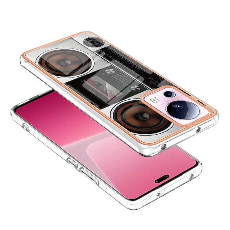 For Xiaomi 13 Lite 5G Electroplating Marble Dual-side IMD Phone Case(Retro Radio) - 13 Lite Cases by PMC Jewellery | Online Shopping South Africa | PMC Jewellery | Buy Now Pay Later Mobicred