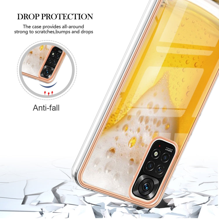 For Xiaomi Redmi Note 11s / Note 11 4G Electroplating Marble Dual-side IMD Phone Case(Draft Beer) - free shipping - PMC TechLife - Order now!