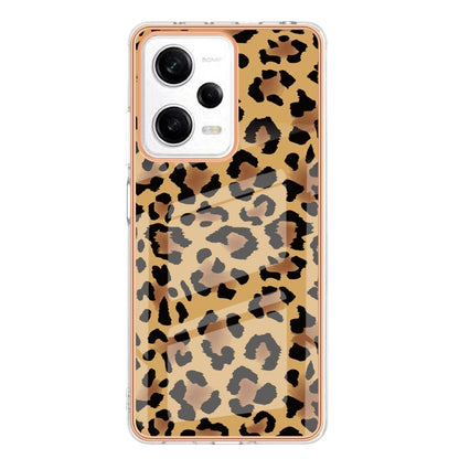 For Xiaomi Redmi Note 12 Pro 5G Global Electroplating Marble Dual-side IMD Phone Case(Leopard Print) - Xiaomi Cases by PMC Jewellery | Online Shopping South Africa | PMC Jewellery | Buy Now Pay Later Mobicred