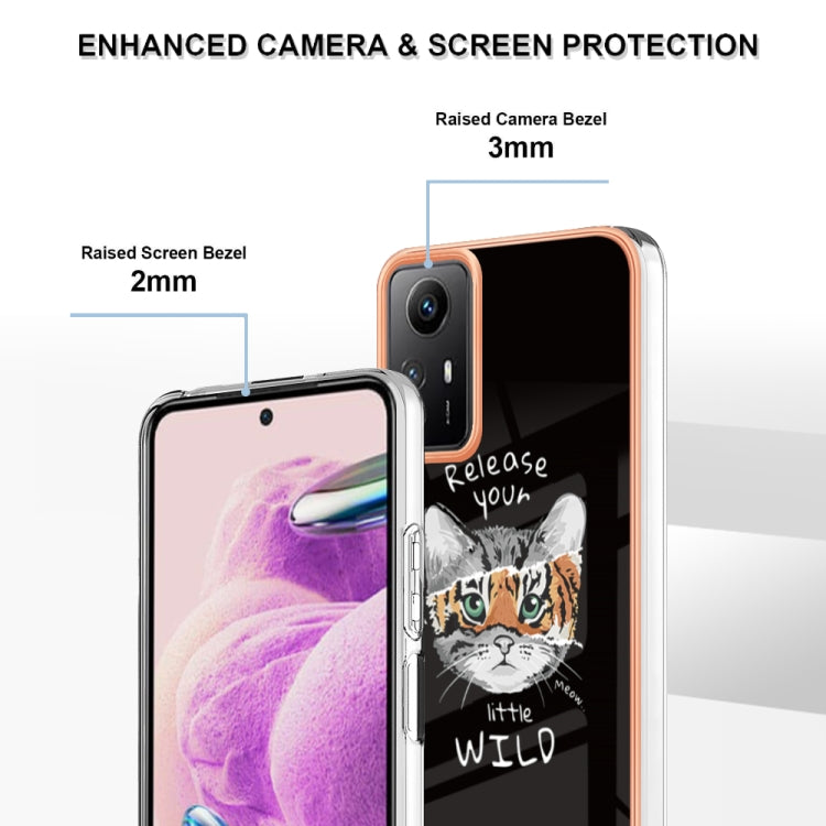 Xiaomi Redmi Note 12S 4G Electroplating Marble Dual-side IMD Phone Case(Natural Growth) - Xiaomi Cases by PMC TechLife | Online Shopping South Africa | PMC TechLife | Buy Now Pay Later Mobicred