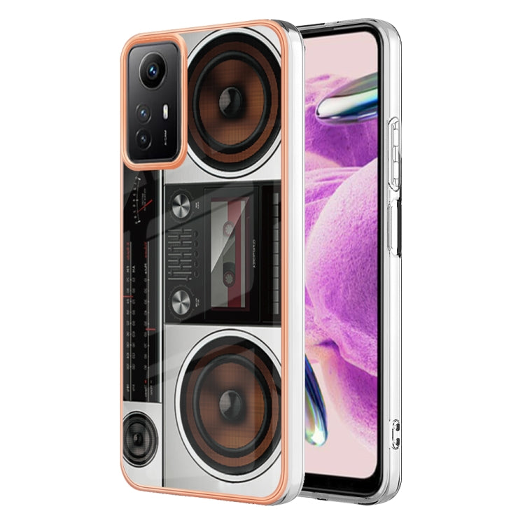 Xiaomi Redmi Note 12S 4G Electroplating Marble Dual-side IMD Phone Case(Retro Radio) - Xiaomi Cases by PMC Jewellery | Online Shopping South Africa | PMC Jewellery | Buy Now Pay Later Mobicred