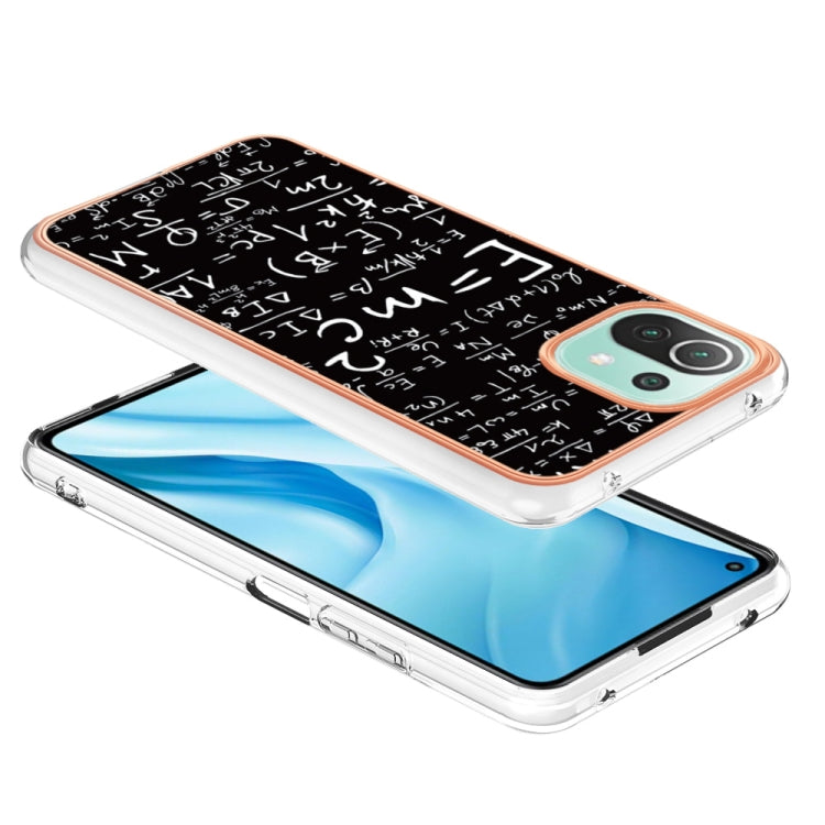 For Xiaomi 11 Lite Electroplating Marble Dual-side IMD Phone Case(Equation) - free shipping - PMC TechLife - Order now!