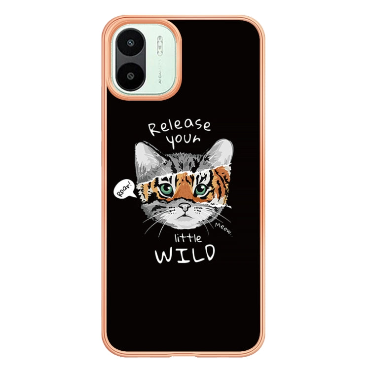 For Xiaomi Redmi A1 Electroplating Marble Dual-side IMD Phone Case(Natural Growth) - Xiaomi Cases by PMC TechLife | Online Shopping South Africa | PMC TechLife | Buy Now Pay Later Mobicred