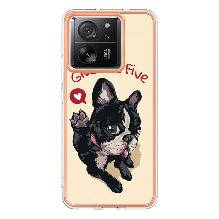 For Xiaomi 13T/13T Pro Electroplating Marble Dual-side IMD Phone Case(Lucky Dog) - Xiaomi Cases by PMC Jewellery | Online Shopping South Africa | PMC Jewellery | Buy Now Pay Later Mobicred