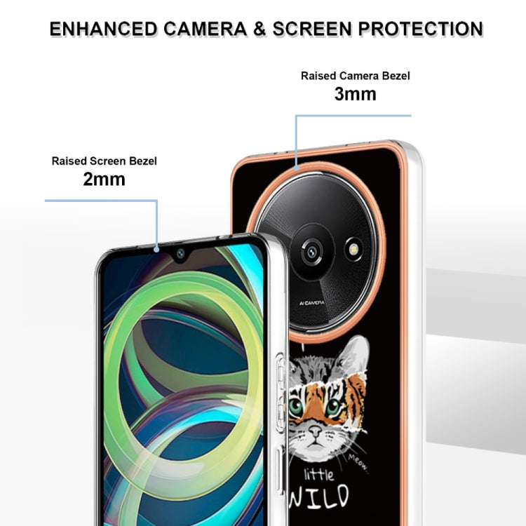 For Xiaomi Redmi A3 Electroplating Marble Dual-side IMD Phone Case(Natural Growth) - Xiaomi Cases by PMC Jewellery | Online Shopping South Africa | PMC Jewellery | Buy Now Pay Later Mobicred