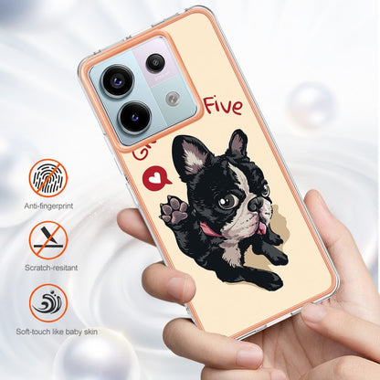 For Xiaomi Redmi Note 13 Pro 5G Global Electroplating Marble Dual-side IMD Phone Case(Lucky Dog) - Note 13 Pro Cases by PMC Jewellery | Online Shopping South Africa | PMC Jewellery | Buy Now Pay Later Mobicred