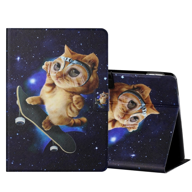 For Amazon Kindle Fire Max 11 Colored Drawing Smart Leather Tablet Case(Skateboard Cat) - Amazon by PMC TechLife | Online Shopping South Africa | PMC TechLife | Buy Now Pay Later Mobicred