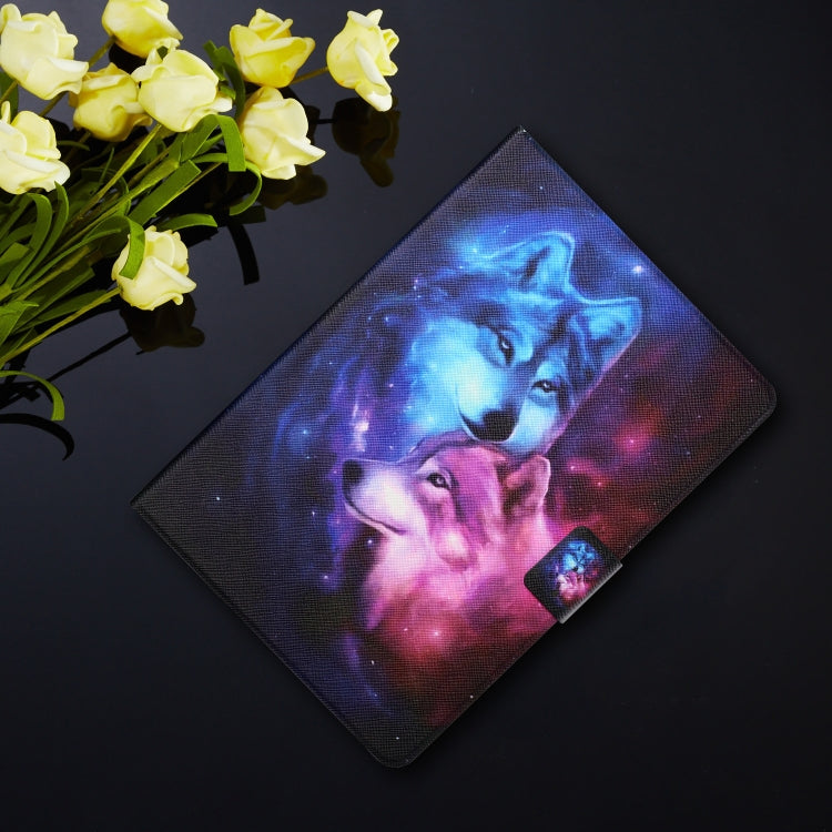 For Amazon Kindle Fire Max 11 Colored Drawing Smart Leather Tablet Case(Wolf) - Amazon by PMC TechLife | Online Shopping South Africa | PMC TechLife | Buy Now Pay Later Mobicred