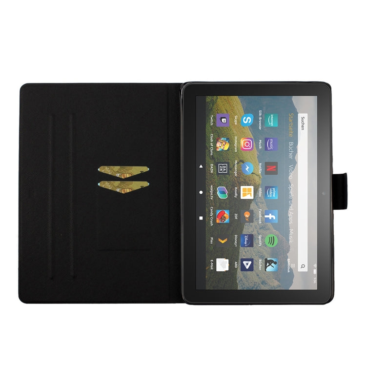 For Amazon Kindle Fire Max 11 Colored Drawing Flower Smart Leather Tablet Case(Pink Flower) - Amazon by PMC TechLife | Online Shopping South Africa | PMC TechLife | Buy Now Pay Later Mobicred