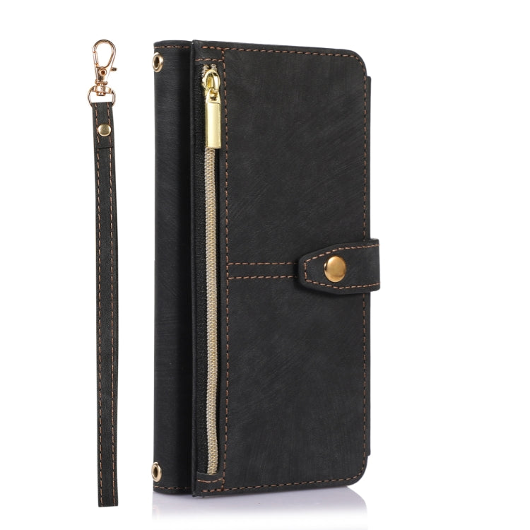 For Google Pixel 6a Dream 9-Card Wallet Zipper Bag Leather Phone Case(Black) - Google Cases by PMC Jewellery | Online Shopping South Africa | PMC Jewellery | Buy Now Pay Later Mobicred