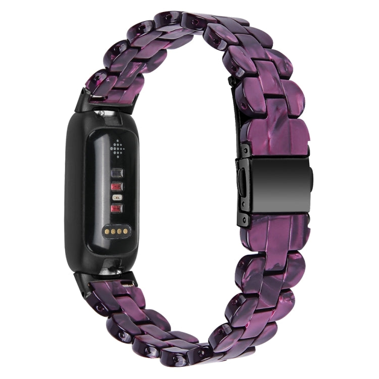 For Fitbit Inspire 3 Oval Resin Replacement Watch Band(Purple Light) - Watch Bands by PMc TechLife | Online Shopping South Africa | PMc TechLife | Buy Now Pay Later Mobicred