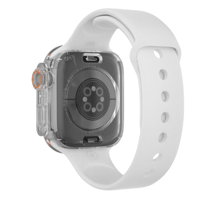 For Apple Watch Series 9 / 8 / 7 41mm Change to Ultra 49mm Waterproof All-Inclusive Film Hybrid PC Watch Case(Transparent) - Watch Cases by PMC Jewellery | Online Shopping South Africa | PMC Jewellery | Buy Now Pay Later Mobicred