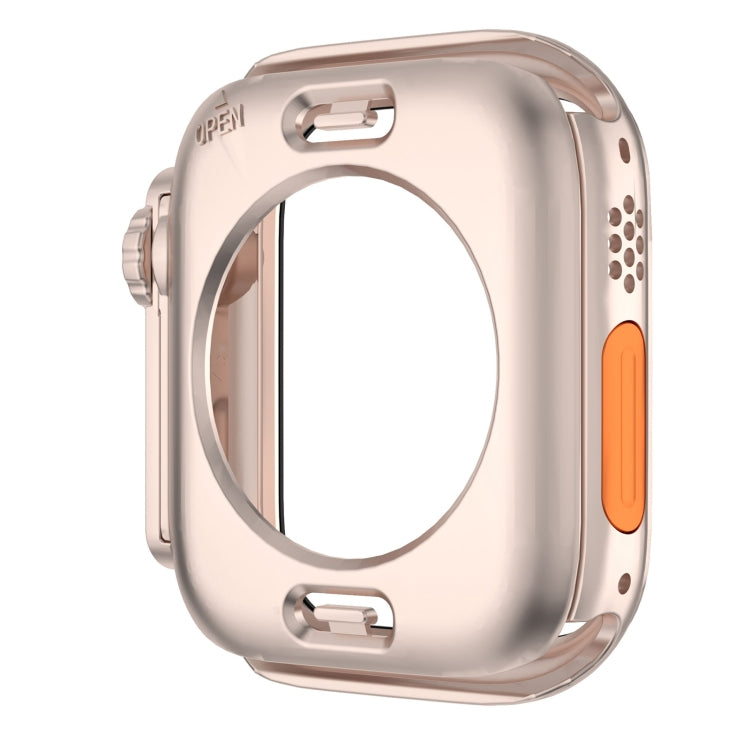 For Apple Watch Series 9 / 8 / 7 45mm Change to Ultra 49mm Waterproof All-Inclusive Film Hybrid PC Watch Case(Rose Gold) - Watch Cases by PMC Jewellery | Online Shopping South Africa | PMC Jewellery | Buy Now Pay Later Mobicred