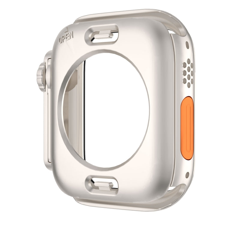 For Apple Watch Series 6 / 5 / 4 / SE 40mm Change to Ultra 49mm Waterproof All-Inclusive Film Hybrid PC Watch Case(Starlight Silver) - Watch Cases by PMC Jewellery | Online Shopping South Africa | PMC Jewellery | Buy Now Pay Later Mobicred