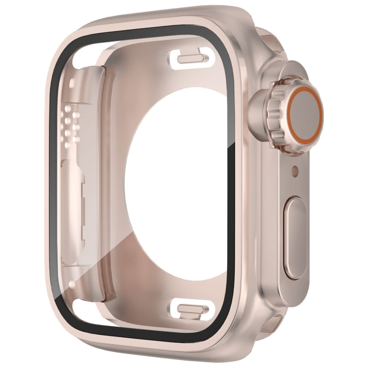 For Apple Watch Series 6 / 5 / 4 / SE 44mm Change to Ultra 49mm Waterproof All-Inclusive Film Hybrid PC Watch Case(Rose Gold) - Watch Cases by PMC Jewellery | Online Shopping South Africa | PMC Jewellery | Buy Now Pay Later Mobicred