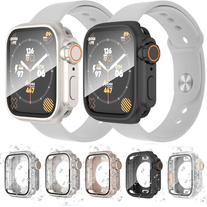 For Apple Watch Series 9 / 8 / 7 41mm Change to Ultra 49mm Waterproof All-Inclusive Film Hybrid PC Watch Case(Starlight Silver) - Watch Cases by PMC Jewellery | Online Shopping South Africa | PMC Jewellery | Buy Now Pay Later Mobicred