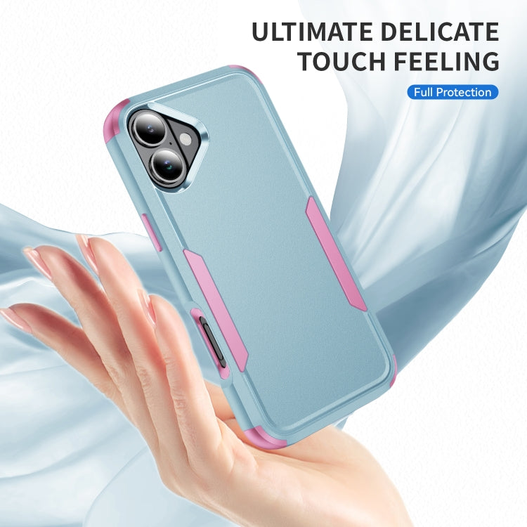 For iPhone 16 Plus Commuter Shockproof TPU + PC Phone Case(Grey Green+Pink) - iPhone 16 Plus Cases by PMC Jewellery | Online Shopping South Africa | PMC Jewellery | Buy Now Pay Later Mobicred