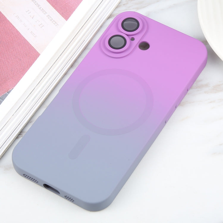 For iPhone 16 Plus Liquid TPU Silicone Gradient MagSafe Phone Case(Purple) - iPhone 16 Plus Cases by PMC Jewellery | Online Shopping South Africa | PMC Jewellery | Buy Now Pay Later Mobicred