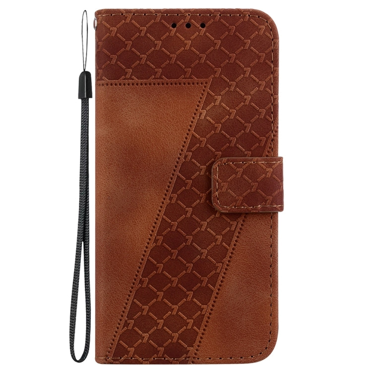 For Xiaomi 13T / 13T Pro / Redmi K60 Ultra 7-shaped Embossed Leather Phone Case(Brown) - Redmi K60 Ultra Cases by PMC Jewellery | Online Shopping South Africa | PMC Jewellery | Buy Now Pay Later Mobicred