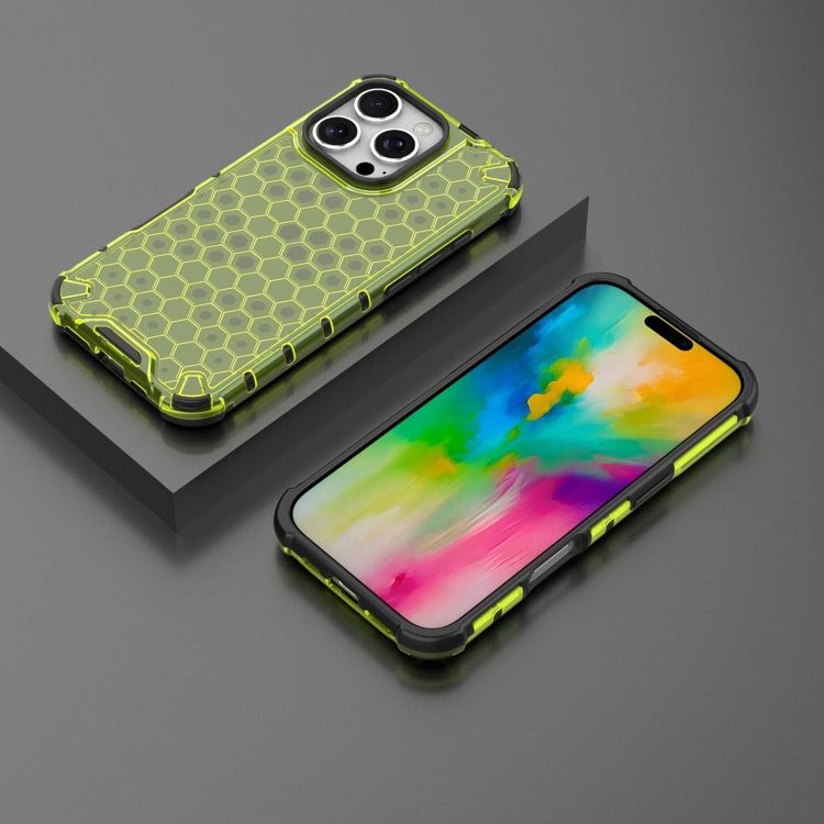 For iPhone 16 Pro Honeycomb Shockproof Phone Case(Green) - free shipping - PMC TechLife - Order now!