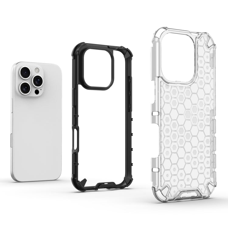 For iPhone 16 Pro Honeycomb Shockproof Phone Case(Red) - iPhone 16 Pro Cases by PMC TechLife | Online Shopping South Africa | PMC TechLife | Buy Now Pay Later Mobicred