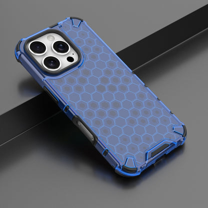 For iPhone 16 Pro Max Honeycomb Shockproof Phone Case(Blue) - iPhone 16 Pro Max Cases by PMC Jewellery | Online Shopping South Africa | PMC Jewellery | Buy Now Pay Later Mobicred