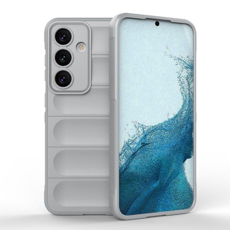 For Samsung Galaxy S24 5G Magic Shield TPU + Flannel Phone Case(Grey) - Galaxy S24 5G Cases by PMC TechLife | Online Shopping South Africa | PMC TechLife